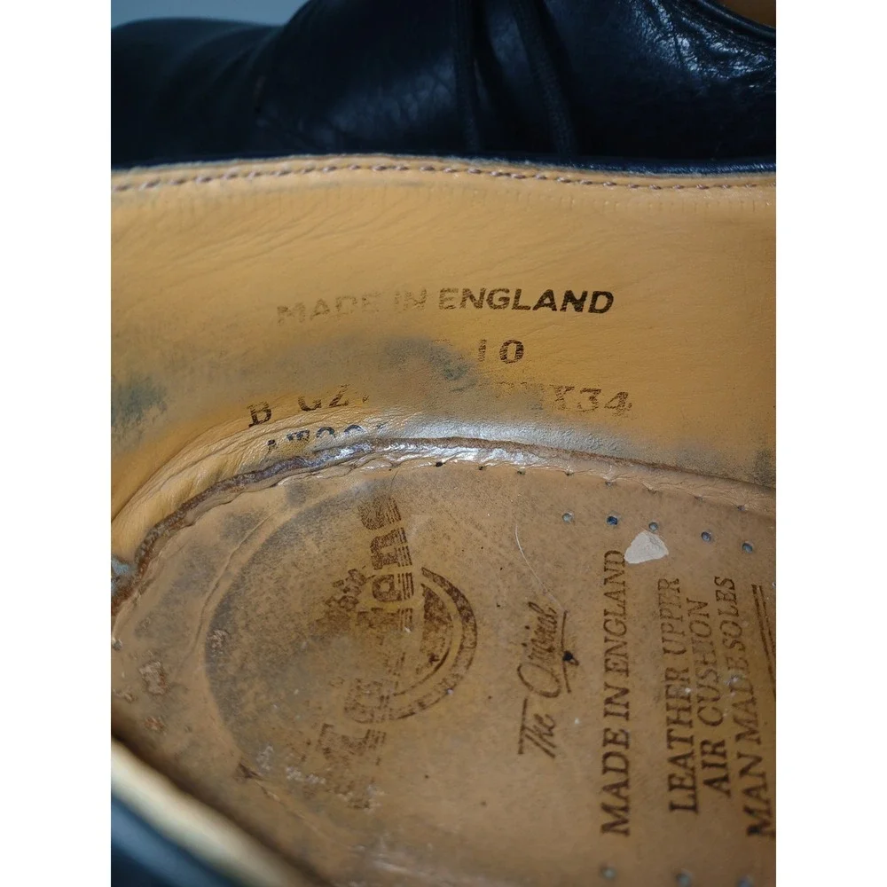 Vintage Dr Martens Shoes Mens US 10 Black Leather Oxfords England  C131